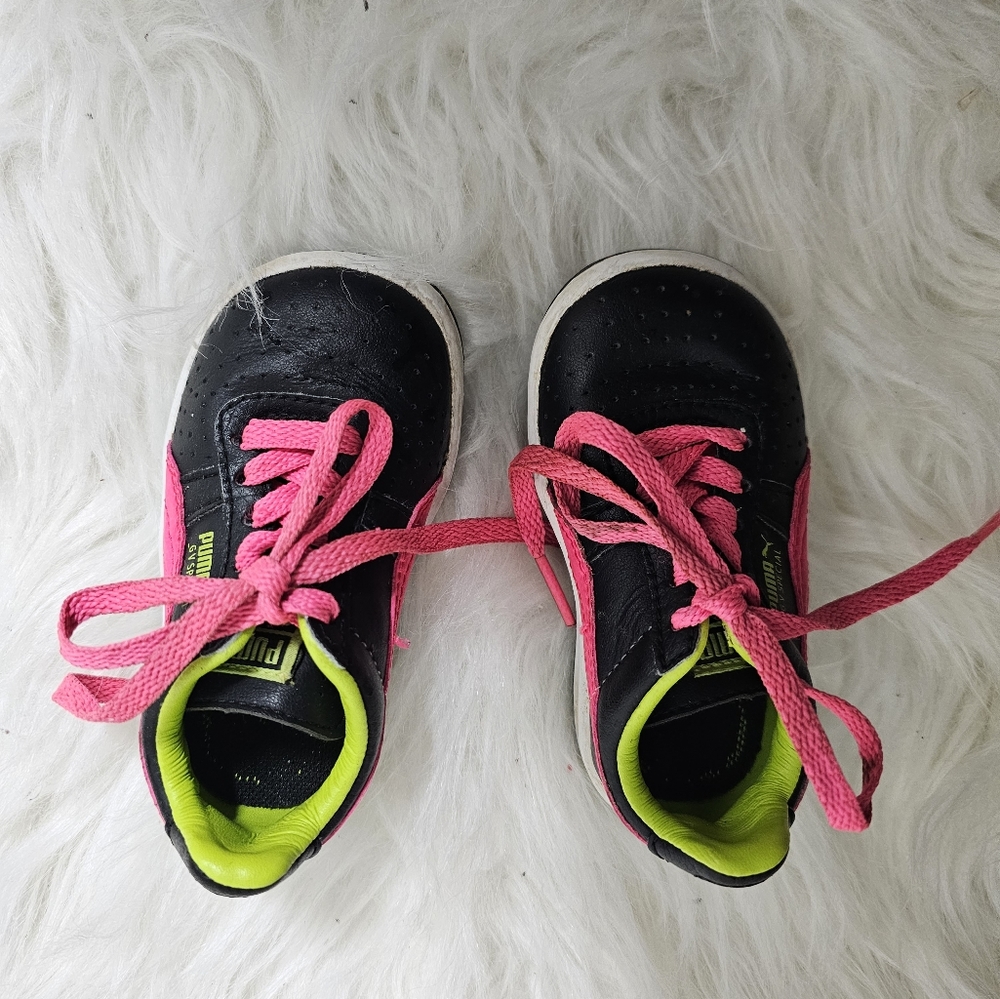 Puma Black And Flourescent Pink GV Special Sneaker